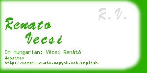 renato vecsi business card